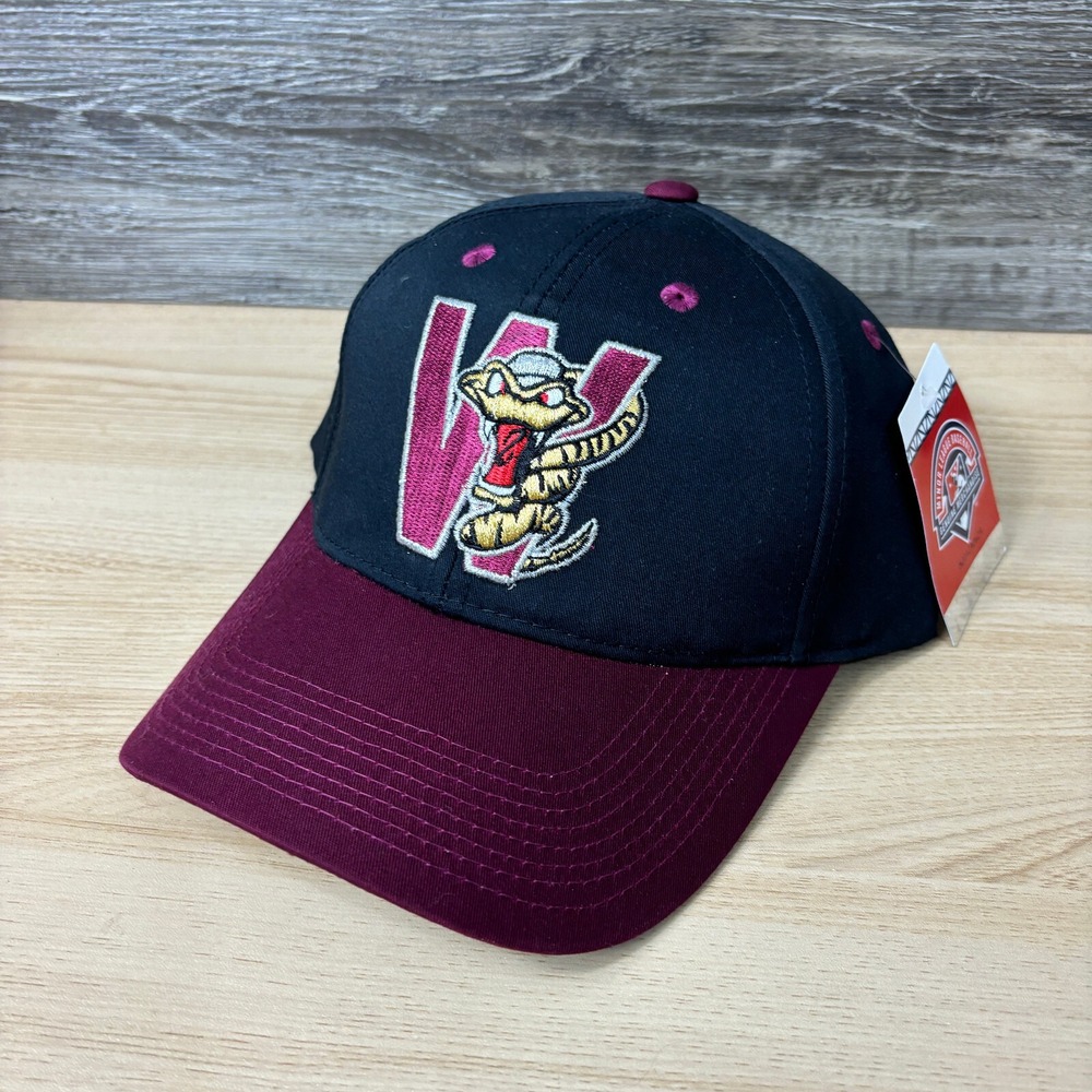 Wisconsin Timber Rattlers Hat Cap Strap Back Black MILB Baseball‎ Adjustable NEW